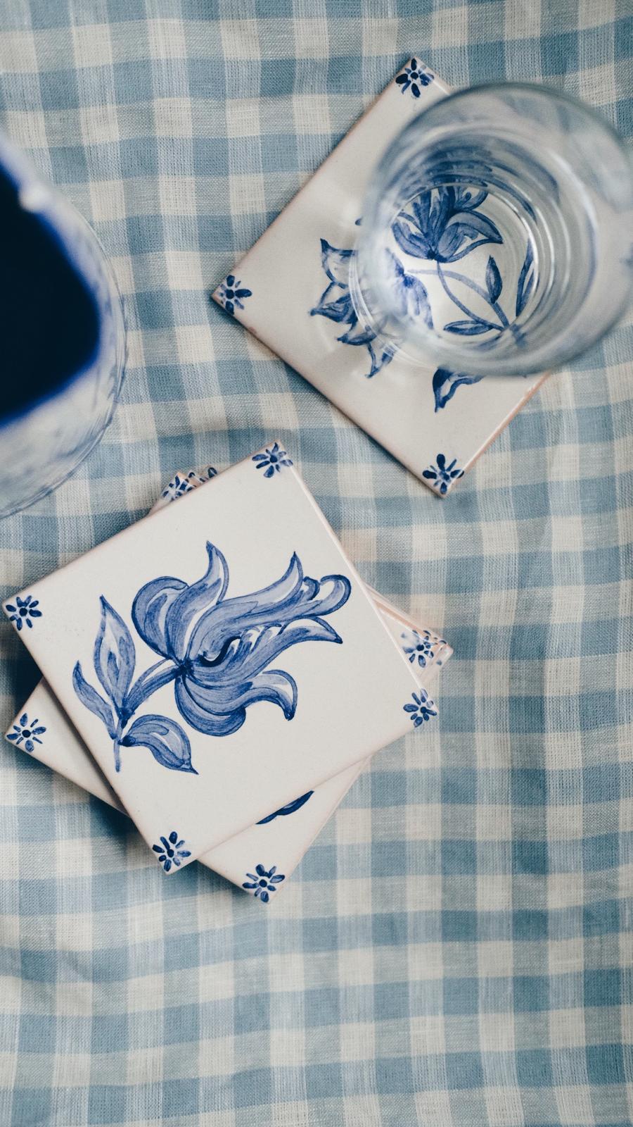 azulejos fleurs traditionelles 10x10cm