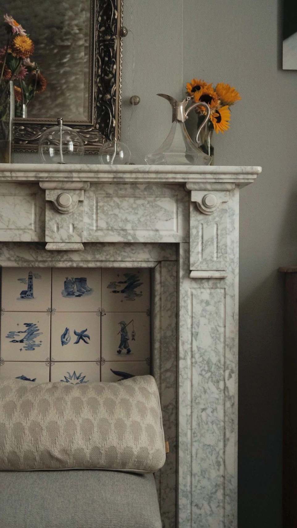 fresque dans une cheminée